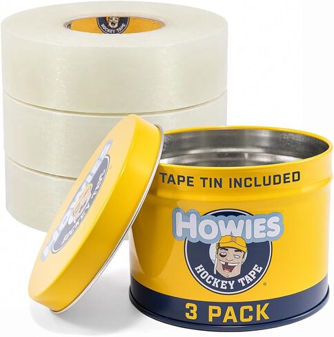 Howies Hockey Tape - Clear Shin Pad Hockey Tape (12 Pack) and Free Tape TIN in Kuwait