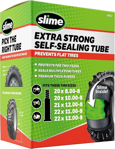 أنبوب داخلي Slime 30011 لعربات اليد والمقطورات والدراجات البخارية وجزازات العشب وعربات الذهاب والعجلات الأربع وأكثر من ذلك، قوي للغاية، يتضمن مانع التسرب ذاتي الغلق، استبدال شديد التحمل، 4.10/3.5-6 بوصة in Kuwait