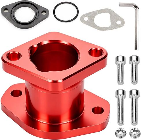 FVRITO Performance Racing Intake Pipe Inlet Manifold for Compatible With Predator 212ccc ct200u GX160 GX200 6.5HP OHV Chinese 196cc clone Engines Mini Bike Go Kart Black in Kuwait