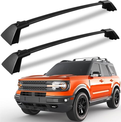 قضبان متقاطعة لسقف KINGGERI بوزن 265 رطلًا لقاعدة Ford Bronco Sport Base 2021-2024 وBigbend 2021-2024 والبنوك الخارجية 2021 وإصدار التراث 2023 على الطريق، قضبان عرضية من الألومنيوم شديدة التحمل جميع المعادن in Kuwait