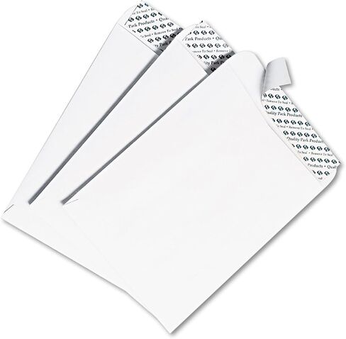 أظرف بريدية كتالوج مقاس 9-1/2 × 12-1/2 من Quality Park، إغلاق مغلف ذاتي الختم Redi-Seal، ورق منسوج أبيض بوزن 28 رطل، 100 لكل صندوق (QUA44682)، كبير in Kuwait
