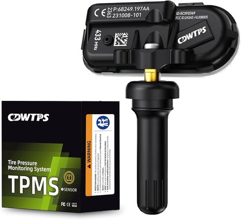 مستشعر TPMS، نظام مراقبة ضغط الإطارات 434 ميجاهرتز لـ 4 قطع 2014-2021 دودج رام/جيب شيروكي يستبدل #68249197AA in Kuwait