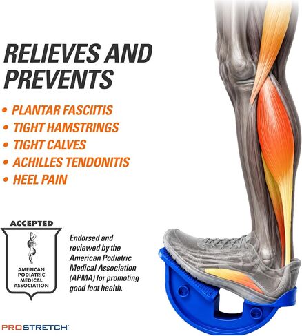 ProStretch نقالة العجل الأصلية وهزاز القدم لالتهاب اللفافة الأخمصية والتهاب وتر العرقوب والعجول الضيقة، صنع في الولايات المتحدة الأمريكية in Kuwait