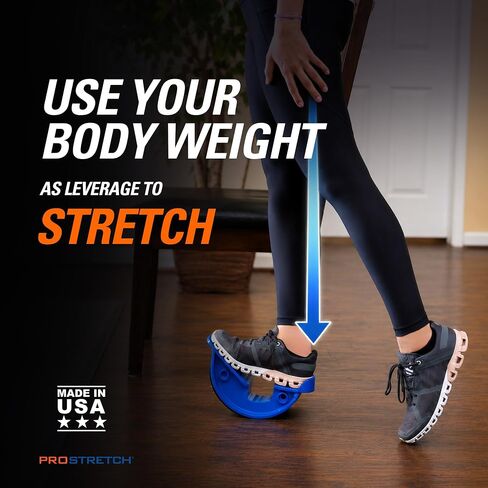 ProStretch نقالة العجل الأصلية وهزاز القدم لالتهاب اللفافة الأخمصية والتهاب وتر العرقوب والعجول الضيقة، صنع في الولايات المتحدة الأمريكية in Kuwait