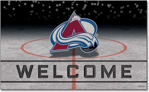 FANMATS 21268 Team Color Crumb Rubber Colorado Avalanche Door Mat, 1 Pack , 19 x30 in Kuwait