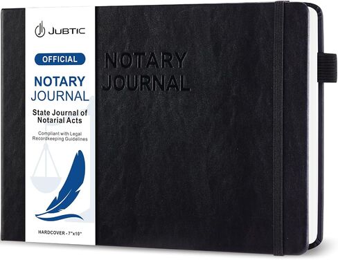 JUBTIC كتاب سجل مجلة كاتب العدل - مجلة كاتب العدل العامة لأعمال التوثيق - لوازم كاتب العدل مع حارس الخصوصية - أفقي، 378 إدخال سجل، 128 صفحة مرقمة، غلاف فني، 10 × 7 بوصة (أخضر داكن) in Kuwait