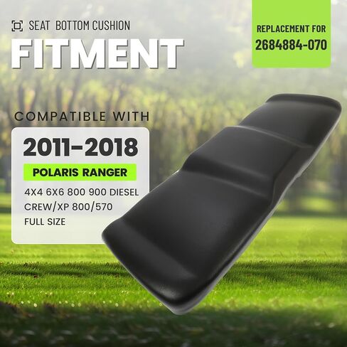 وسادة مقعد سفلية من HECASA متوافقة مع 2011-2018 Polaris RANGER 4X4 6X6 800 900 DIESEL CREW/XP 800/570 استبدال كامل الحجم للمقعد السفلي 2684884-070 UTV in Kuwait