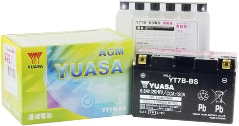 Yuasa YUAM62T7B YT7B-BS بطارية AGM مجانية الصيانة مع حزمة حمض in Kuwait