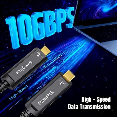 Optical Fibers USB 3.1 Type c Cable USB C to C 10Gbps 10M Compatible with Industrial Camera,Machine Vision,Medical Security.Broad Casting.Printer,Scanner,Touch Screen,Camera,Game Controller in Kuwait