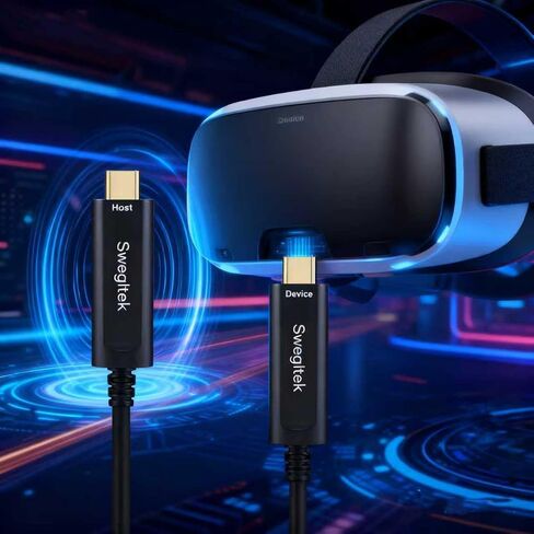 Optical Fibers USB 3.1 Type c Cable USB C to C 10Gbps 10M Compatible with Industrial Camera,Machine Vision,Medical Security.Broad Casting.Printer,Scanner,Touch Screen,Camera,Game Controller in Kuwait