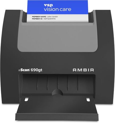 Ambir nScan 690gt ماسح ضوئي للبطاقات العمودية عالي السرعة لأجهزة الكمبيوتر التي تعمل بنظام Windows in Kuwait