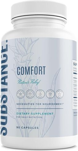 SUBSTANCE. - Nature's Fiber & Spices for Digestive Wellness - Supports Colon Cleanse - Formulated with Psyllium Husk, Flax Seed & Ginger - Dietary Fiber Supplement - Vegan-Friendly - 240 Capsule in Kuwait
