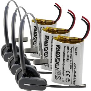 Replacement Battery for Plantronics CS540 C054 Wireless Headset Headphones Repair for 86180-01, PL-86180-01 & 84479-01, Rechargeable Li-Polymer Battery, LI-POL, 140mA in Kuwait