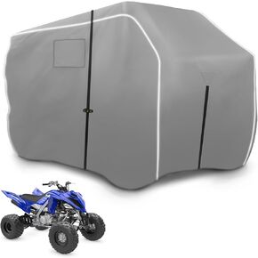 600D ATV Cover, Waterproof & Windproof 4 Wheeler Covers Outdoor Storage, Heavy Duty Quad Wheeler Cover Accessories Fit for Polaris Yamaha Suzuki Honda, 75" L x 47" W x 37" H, Black in Kuwait