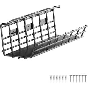 2 Pack Under Desk Cable Management Tray, 16.5'' Desk Cable Organizer Metal Wire Cord Management Under Desk Organizer for Office, Home, Black in Kuwait