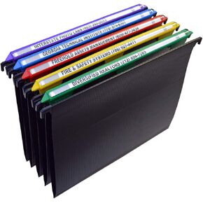 مجلدات الملفات المعلقة من Ultimate Office MagniFile بحجم الحرف V الأساسي مع فهارس مكبرة مقاس 11 بوصة تعمل على مضاعفة حجم عناوين ملفاتك للعثور على الملفات بسرعة. (مجموعة من 10 متنوعة) in Kuwait