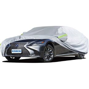 KouKou 6 Layers Car Cover Waterproof All Weather for Automobiles, Fit Sedan Toyota Camry, Honda Accord, Avalon, Civic, Nissan Altima, Maxima, Audi a4, a5, Tesla Model 3 etc.(185 to 193 inches) in Kuwait