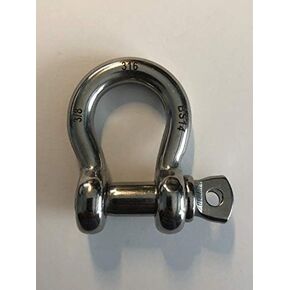 US Stainless Marine Grade Stainless Steel (316) Bow Shackle Forged US Type Oversized Pin in Kuwait