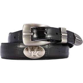 ZEP-PRO NCAA mens Crocodile Leather Concho Tapered Tip Belt in Kuwait