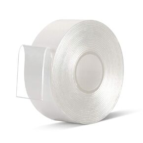 Maxwel Manufacturing Double Sided Tape Heavy Duty - 1 in 10 Ft Strong Acrylic Adhesive Removable Clear Double Sided Mounting Tape for Home Poster Mounting/Carpet Fix/DIY Crafts Pack of 1 Roll in Kuwait