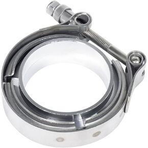 2.5 inch V Band Exhaust Clamp, 2.5" Universal Stainless Steel V-Band Clamp with Flat Flange for Exhaust Pipes, Muffler Ends and Exhaust System Connection(63mm, 1 pc) in Kuwait