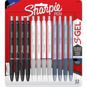 Sharpie S-Gel Retractable Gel Pen, Medium Point, Assorted Ink, Dozen (2129832) in Kuwait