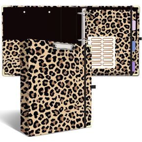 3 Ring Binder 1 Inch Ring, 2 Interior Pockets, 5 Tab Dividers, Low Profile Clipboard with Storage, Fashion Cute Binder and Labels Stickers for School Office (Purple Oil Painting) in Kuwait