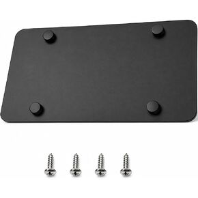 Blank Stainless Steel License Plate (12"x4" Half Size, Black Matte) in Kuwait