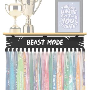 Beast Mode Sport Medal Hanger Display | Matte Black Steel Medal Holder | up to 30 Medals in Kuwait