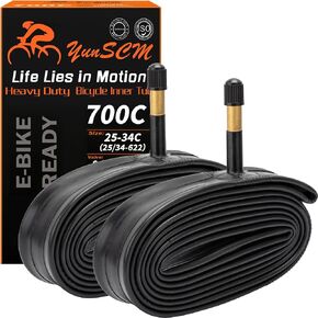 2 Pcs 700C Bike Tubes 700 x 28/32C AV48mm Schrader Valve Compatible with 700 x 28C 700x29C 700 x 30C 700x31C 700 x 32C Bike Bicycle Tire Tubes in Kuwait