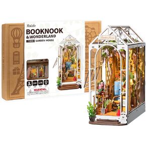 Rolife DIY Book Nook Kits for Adults-Garden House Bookshelf Insert Booknook-3d Puzzle Dollhouse Room Decor for Teen Girls Boys Women Men in Kuwait