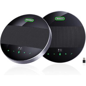 مكبر صوت مؤتمر Tenveo مع ميكروفون، بلوتوث/لاسلكي/USB متعدد الاتجاهات مكبر صوت بخاصية إلغاء الضوضاء، مكالمة جماعية 360 درجة تعمل مع فرق Skype Zoom لاجتماع عبر الإنترنت من 10 إلى 12 شخصًا in Kuwait