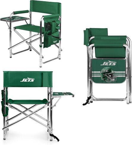 طاولة جانبية رياضية من PICNIC TIME NFL، للشاطئ، كرسي تخييم للبالغين، 19 × 24 × 33، أخضر in Kuwait