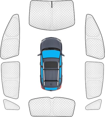 KMF Car Windshield Sun Shade Custom Fit Nissan Sentra 2014-2019, [2024 Upgrade] Thicken Front Window Reflector Sunshade with Storage Bags, Foldable Sun Visor Interior Protection Blocks Heat and Sun in Kuwait