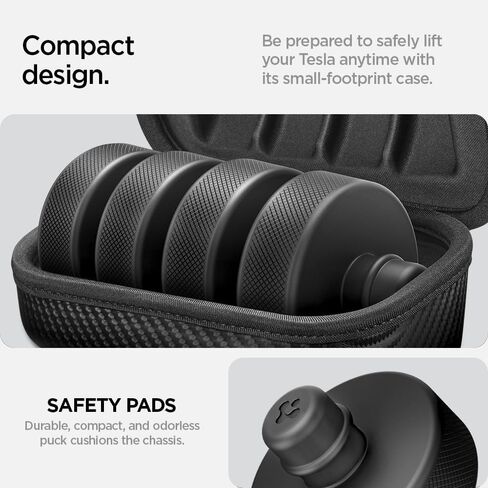 حقيبة تخزين مدمجة من Spigen Lifting Jack Pads (إصدار كربوني) مصممة لطراز Tesla 3/Y/S/X مع فتح/إغلاق مغناطيسي [4 قطع مع حقيبة تخزين] in Kuwait