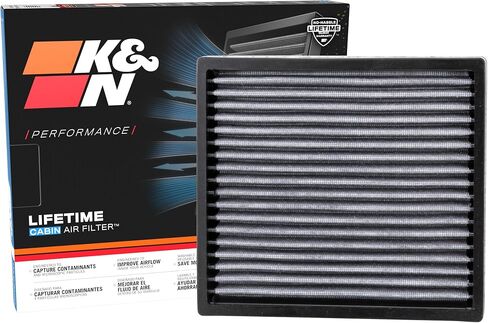 K&N Cabin Air Filter for Select 2000-2019 Toyota, Subaru, Land Rover, Jaguar, Lexus, Scion - Washable, High Airflow in Kuwait