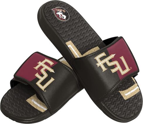 FOCO Alabama Crimson Tide NCAA Mens Gel Slides - Colorblock Big Logo, XL(13-14) in Kuwait