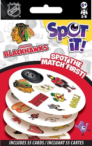 MasterPieces Game Day - NHL Chicago Blackhawks Spot It Game For Kids, Adults, and Family in Kuwait