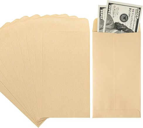 ACSTEP 100 Pack #1 Colorful Coin Envelope 2-1/4 X3-1/2, Small Envelope 2x3 For Key, Tip, Seed Packets, Self Adhesive Colored Mini Tiny Envelopes in Kuwait