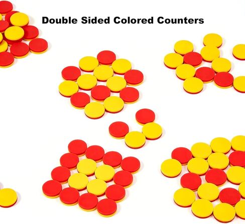 SEETOOOGAMES 1 inch Two-Color Counters, Red/Yellow, Educational Counting, Sorting, Patterning, Grouping & Math Bingo Chips, 200 Pieces in Kuwait