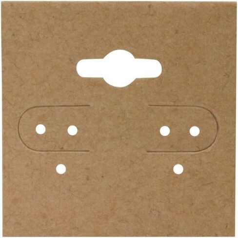 Earring Display Hang Cards-100pcs (1 1/2" x 2", Kraft) in Kuwait