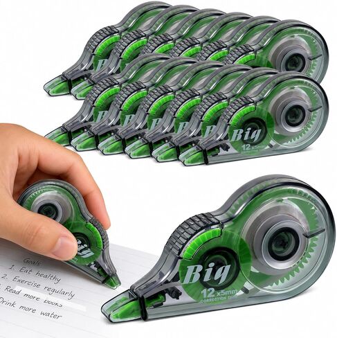 Yexiya 36 Pieces Correction Tapes Original Correction Wide Eraser Applicator Easy to Use Applicator Translucent Tapes Shows for Office Note Journal Scrapbooking, 0.2 Inch x 39.4 Feet in Kuwait