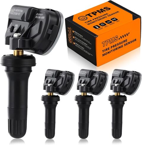 4pcs Tire Pressure Monitoring Sensors 434MHz TPMS System Service Kit with Valve Stems Compatible with 14-22 Cherokee Ram 1500 5 Lug Wheels 2500 3500 Dually 14-18 4500 5500 Pickup Truck in Kuwait