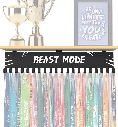 Beast Mode Sport Medal Hanger Display | Matte Black Steel Medal Holder | up to 30 Medals in Kuwait