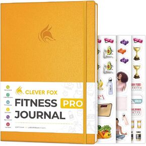 Clever Fox Fitness Journal PRO – Daily Workout Planner with Meal Planner & Habit Tracker – Gym Exercise Log Book for Women & Men – Fitness Planner Notebook – Lasts 6 Months, 7x10" - Rose Gold in Kuwait