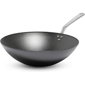 Made In Cookware - 12" Blue Carbon Steel Wok - (Like Cast Iron, but Better) - Professional Cookware - Crafted in France - Induction Compatible in Kuwait