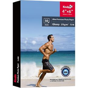Koala Ultra Premium Photo Paper 8 x 10 In Glossy Photo Printer Paper for Inkjet Printer Water Resistant 50 Sheets 72lb in Kuwait