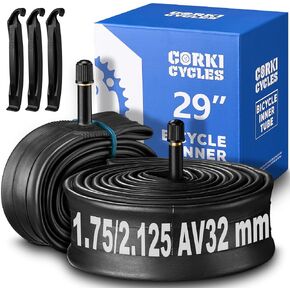 Corki Cycles 29 Inch Mountain Bike Tube 29 x 1.75 1.95 2.0 2.1 2.125 2.2 2.25 2.3 2.35 2.4 Presta Valve 48mm / Schrader Valve 32mm, Butyl Rubber 29 Inch Bike Tire Tube 2-Pack in Kuwait