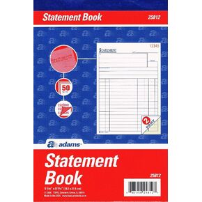 Adams All-Purpose Statement Book, 2-Part with Carbon, 5.56 x 8.44 Inches, White/Canary, 50 Sets per Book (25812) in Kuwait