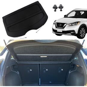 Cargo Cover Fits for 2024 Nissan Kicks Trunk Cover 2017 2018 2019 2020 2021 2022 2023 Accessories Rear Trunk Cover Rear Trunk Security Cover Shielding Shade, Black in Kuwait